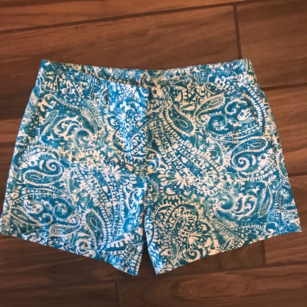 Blue patterned women’s shorts Ann Taylor Loft